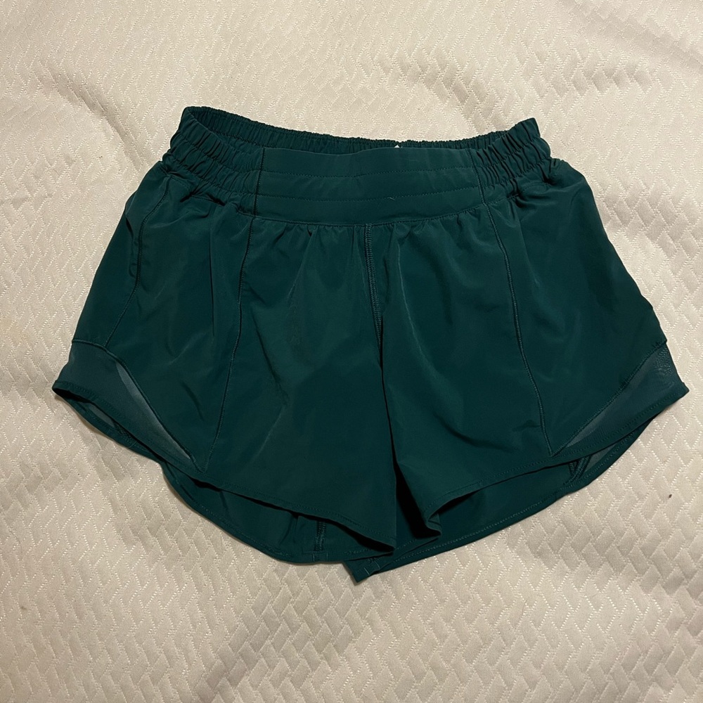Green Lululemon shorts